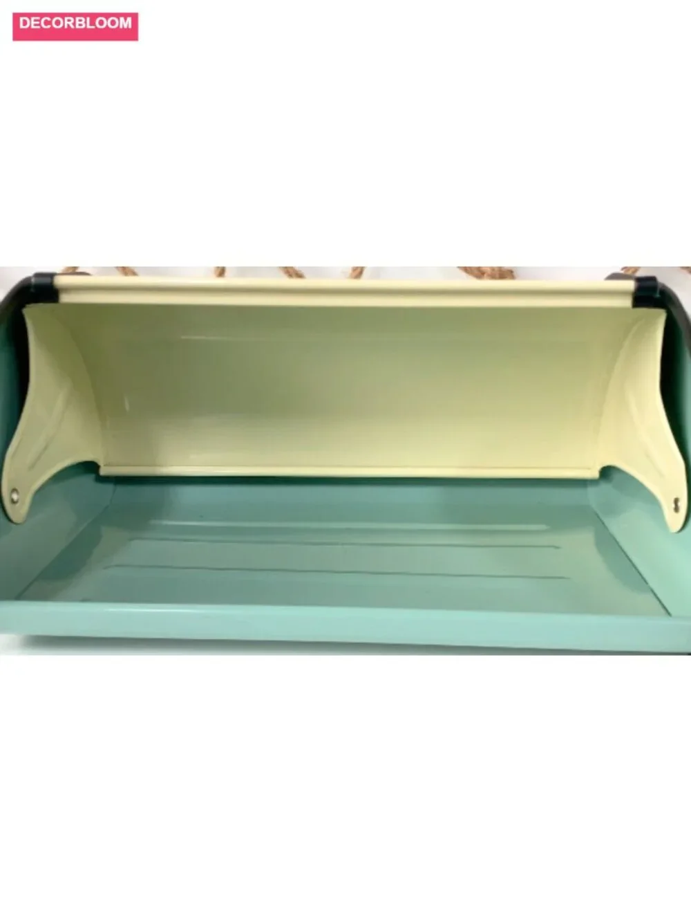 Metal Roll Top Bread Box Vintage Counter Kitchen Storage